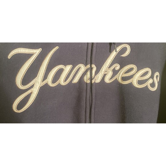 Stitches New York Yankees Jacket Mens XL Blue Full Zip Long Sleeve  Hoodie MLB - Picture 2 of 7